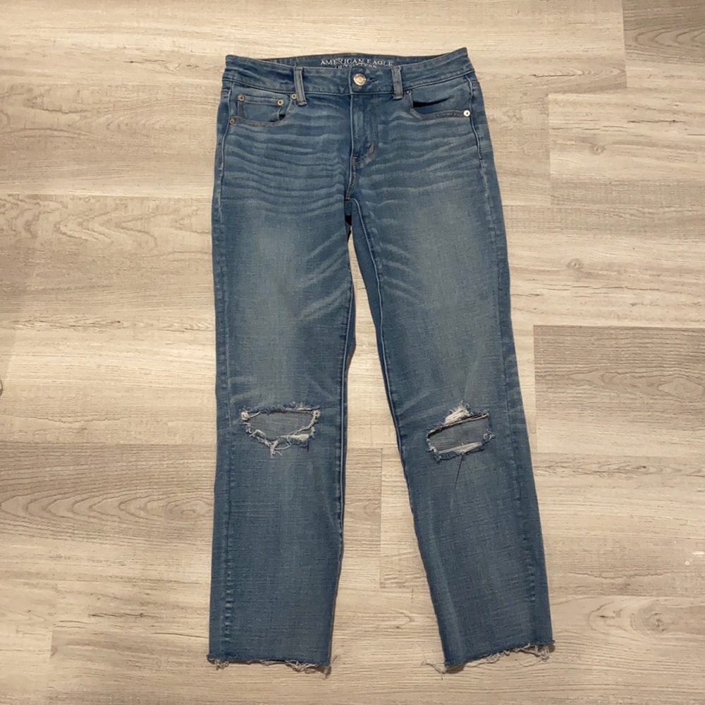 American Eagle Outfitters Straight-Crop Jeans sz:8